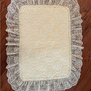 Elegant Cream Lace Bedding Accent